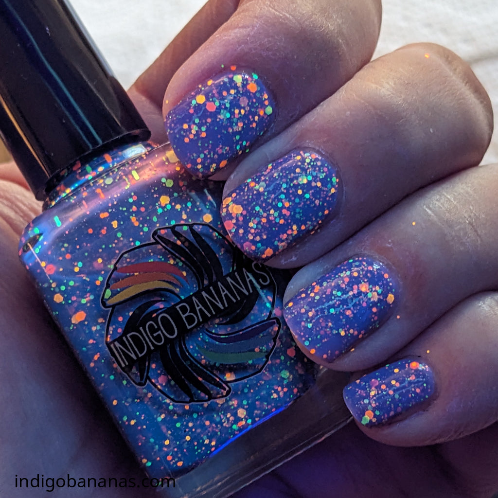 Kaiju, iku zo! - reddish-brown neon glitter - UV reactive