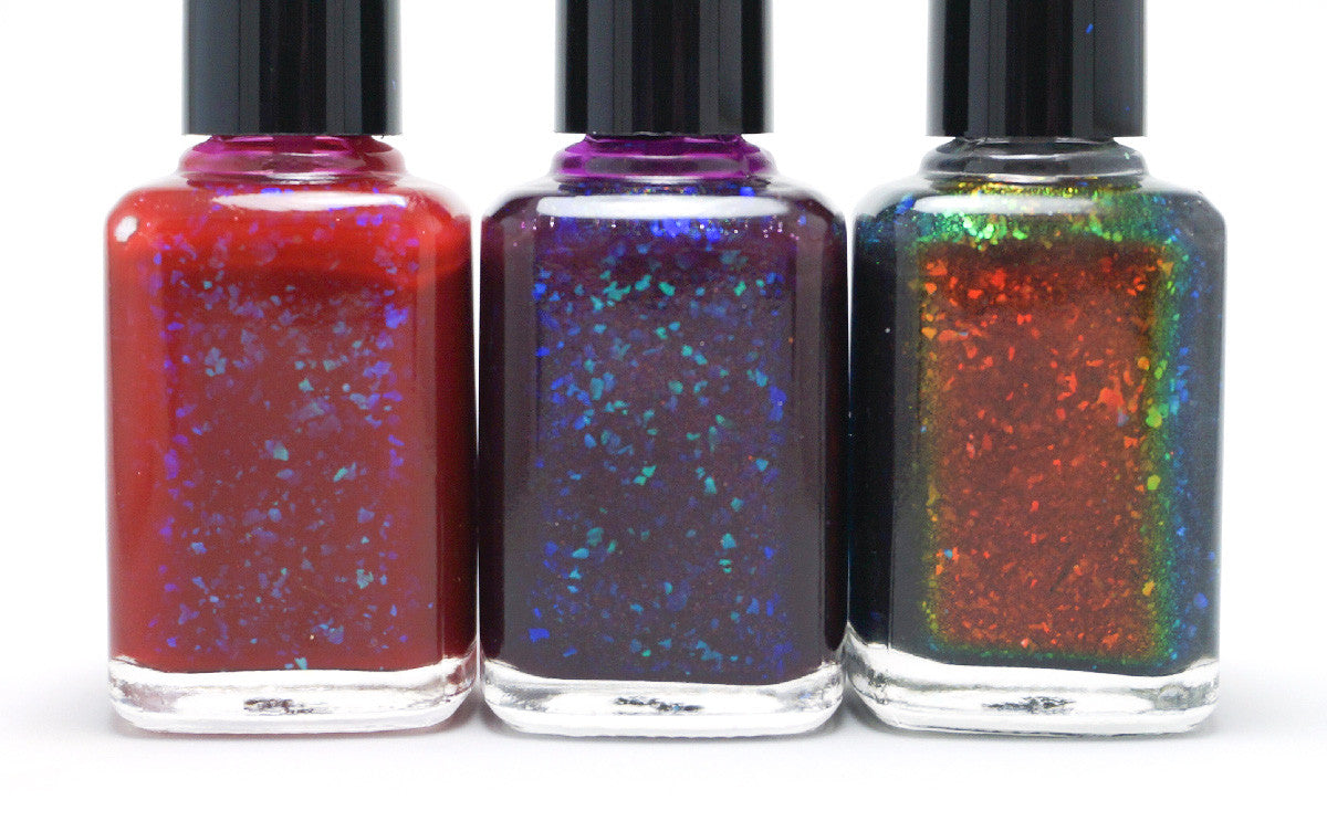 Grave Importance - OG UP sibling - blood red w/ aqua/blue colorshifting flakies