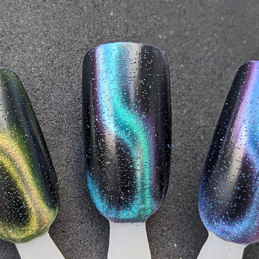 Shore of the Cosmic Ocean - Teal/Blue-Green Magnetic Multichrome & Reflective Glittter