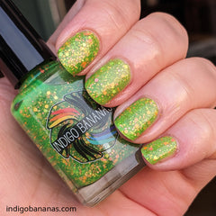 Under the Sea Kelp - lime green neon glitter - UV reactive