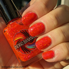 Hot Pepper Tuna - red/coral neon glitter - UV reactive