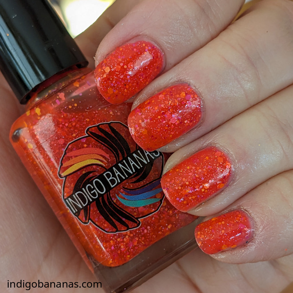 Hot Pepper Tuna - red/coral neon glitter - UV reactive