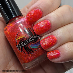 Hot Pepper Tuna - red/coral neon glitter - UV reactive