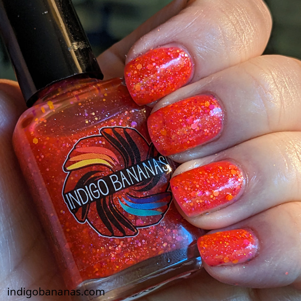 Hot Pepper Tuna - red/coral neon glitter - UV reactive