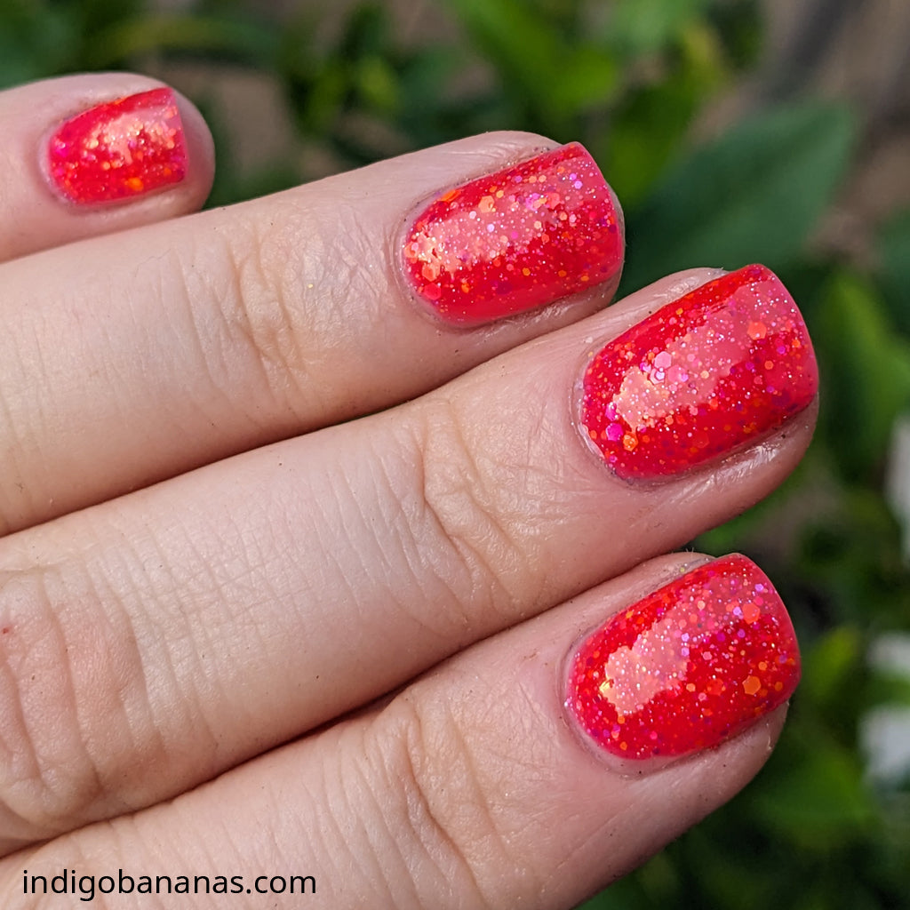 Hot Pepper Tuna - red/coral neon glitter - UV reactive