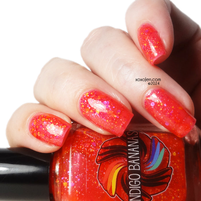 Hot Pepper Tuna - red/coral neon glitter - UV reactive