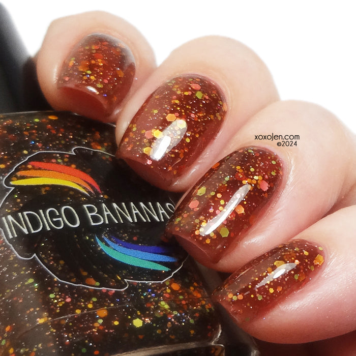 Kaiju, iku zo! - reddish-brown neon glitter - UV reactive