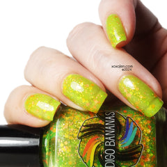 Under the Sea Kelp - lime green neon glitter - UV reactive