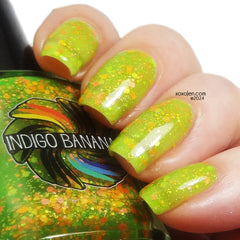 Under the Sea Kelp - lime green neon glitter - UV reactive