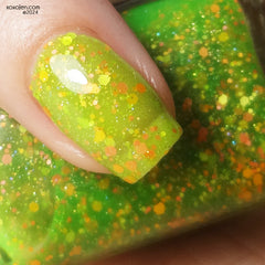 Under the Sea Kelp - lime green neon glitter - UV reactive